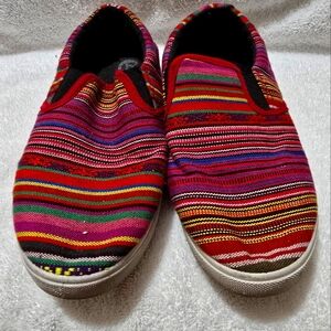 L&B Multicolor Striped Women's Sneakers